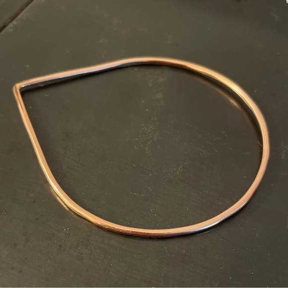 Rose Gold Plated Irregularly Shaped Bangle - Picture 3 of 4